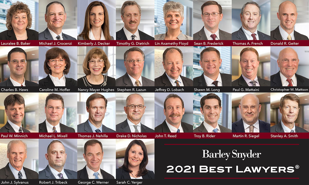 Nearly Thirty Barley Snyder Attorneys Named &ldquo;Best Lawyers 